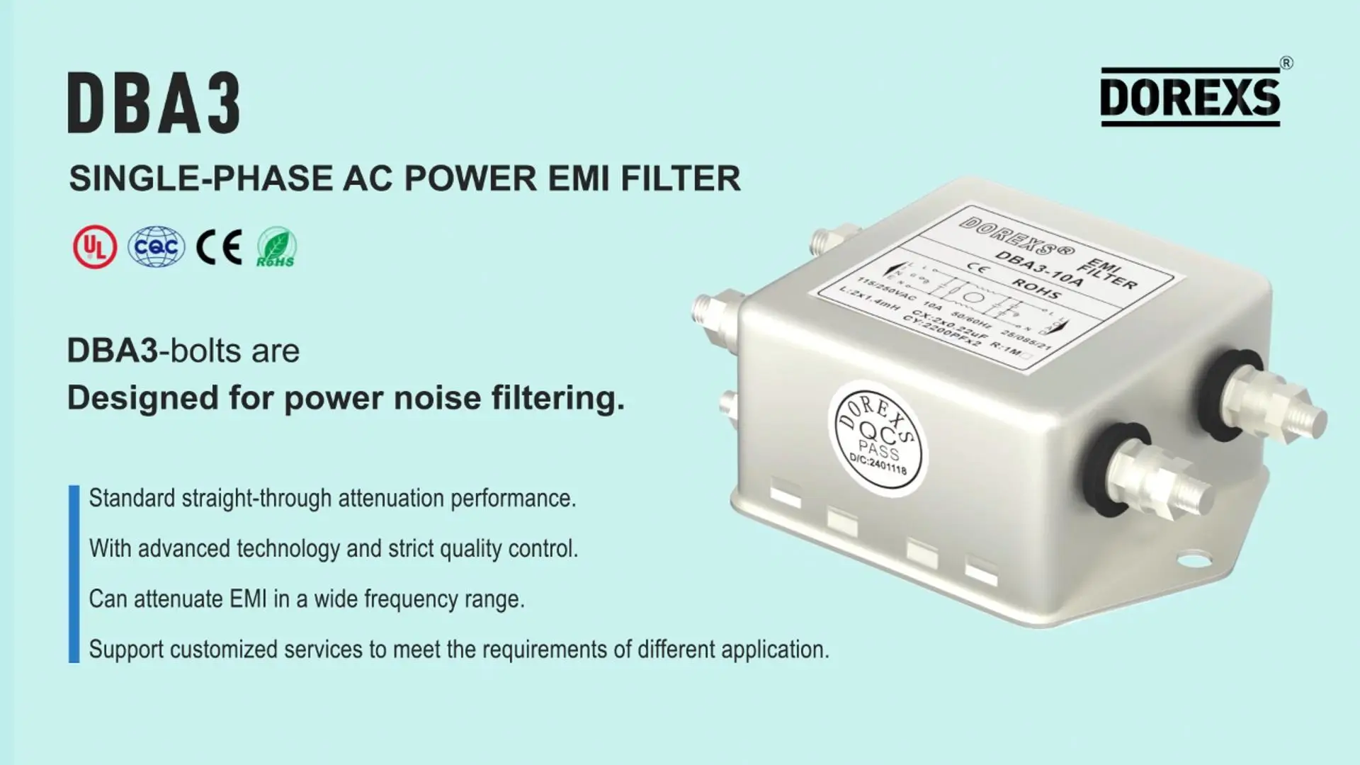 DBA3 | EMI Power Filter | DOREXS